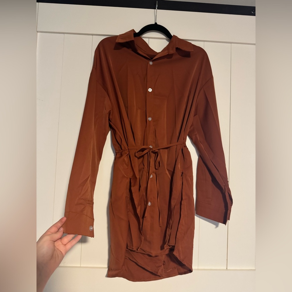 Brown Tie Dress